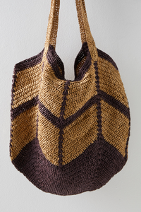 Mykonos Straw Tote | Espresso Combo