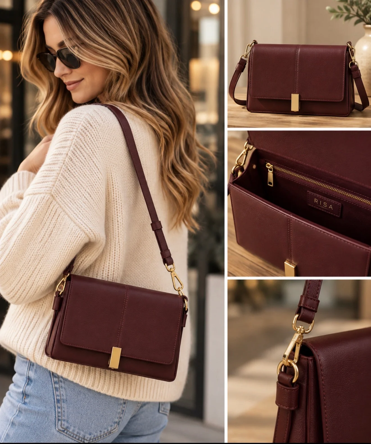 Maddie Leather Crossbody | Two Colours