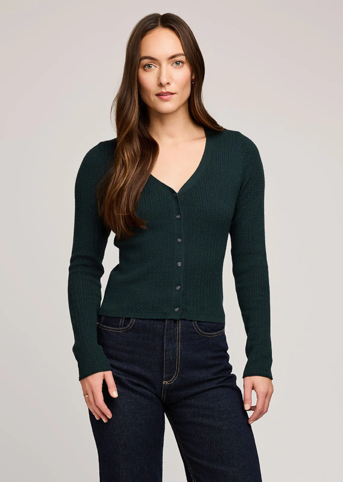 Mia V-Neck Top in Black