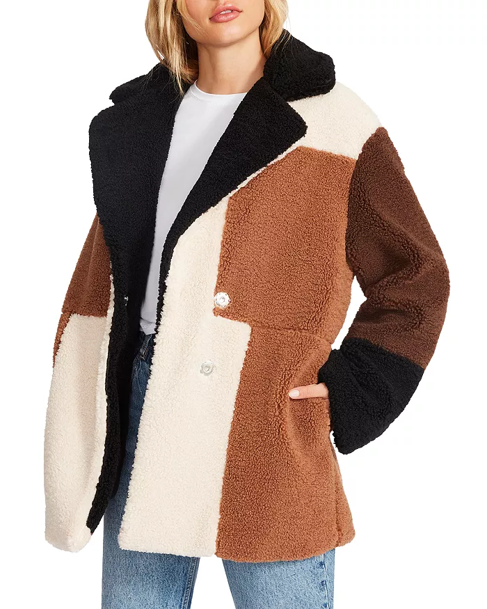 The Willow Colour Block Teddy Jacket