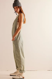 We The Free High Roller Railroad Jumpsuit In Pillow Talk Stripe