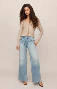 Landa Pointelle Top in Cloud