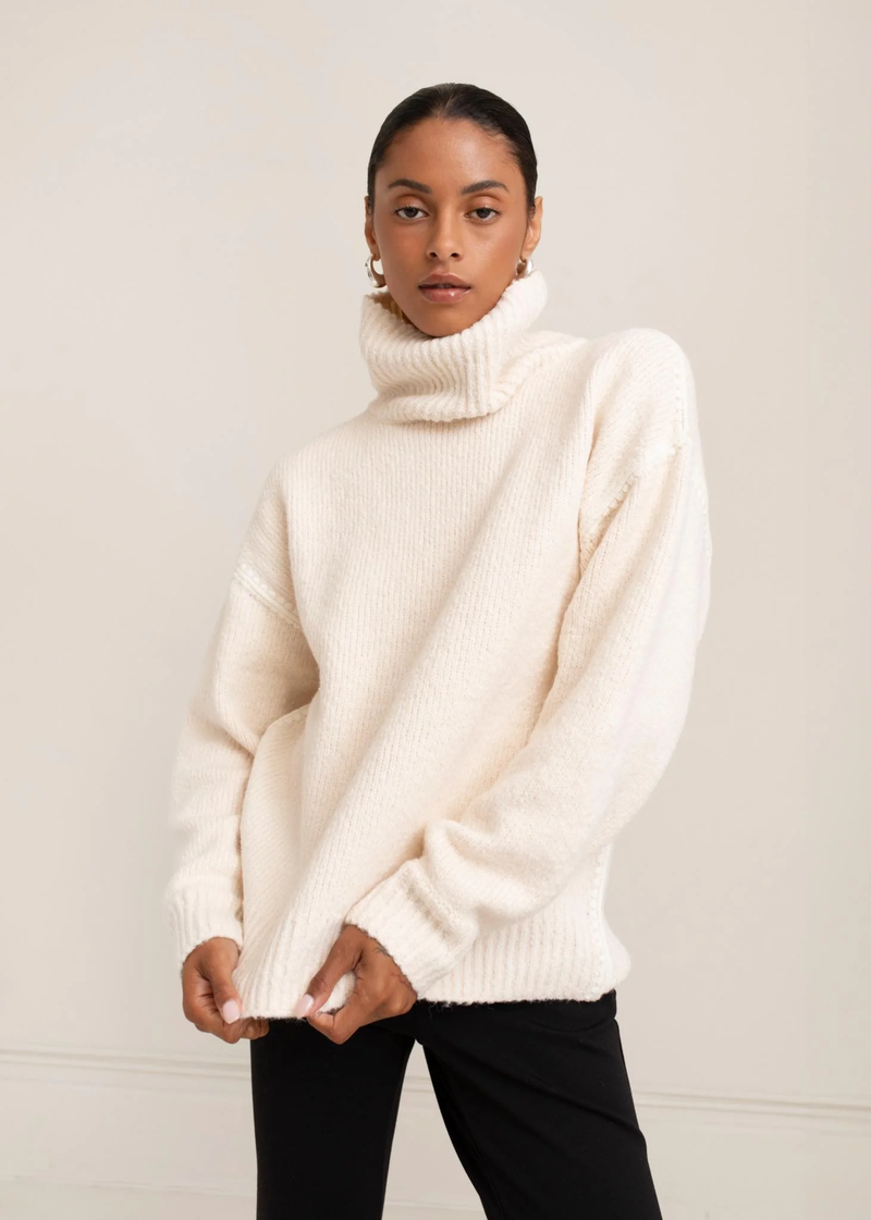 Ari Turtle Neck | Cream