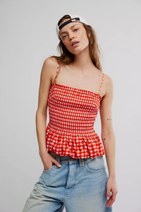 Sundance Tank | Red Gingham Combo