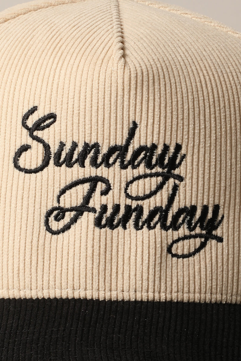 Sunday Funday Corduroy Trucker Hat