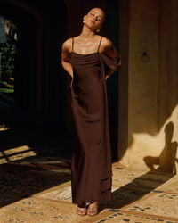 Elara Maxi Dress | Chocolate