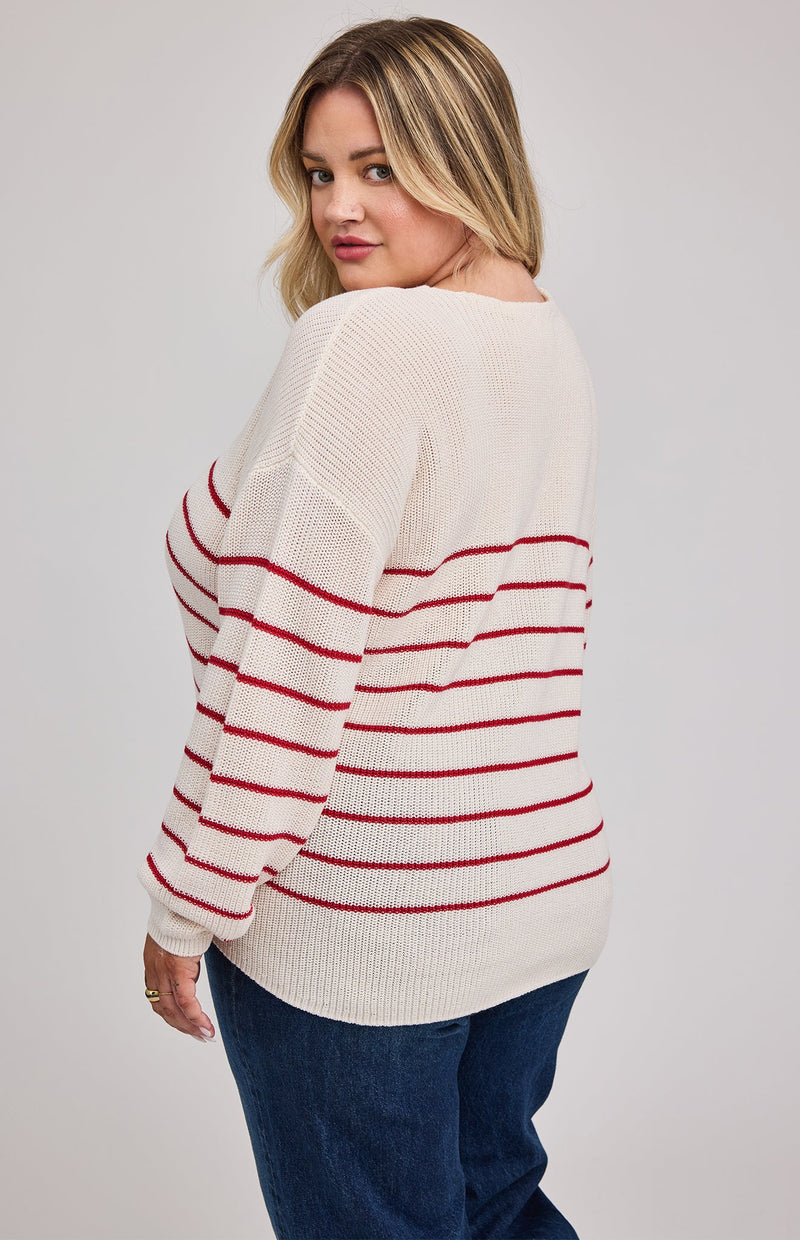 Tucker Sweater in Red Stripe