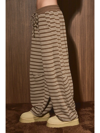 Striped Low-Rise Barrel Lounge Sweatpants