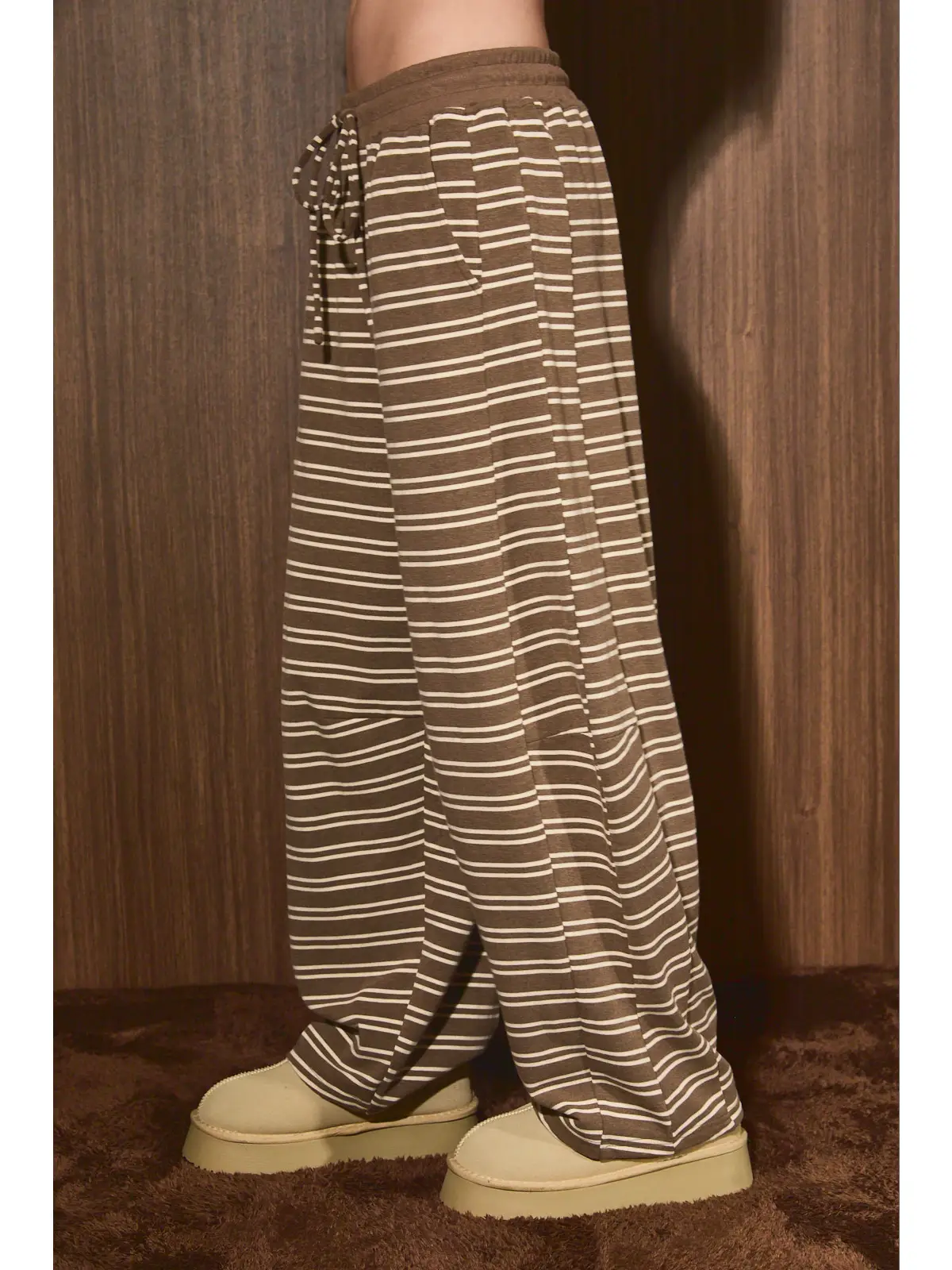 Striped Low-Rise Barrel Lounge Sweatpants