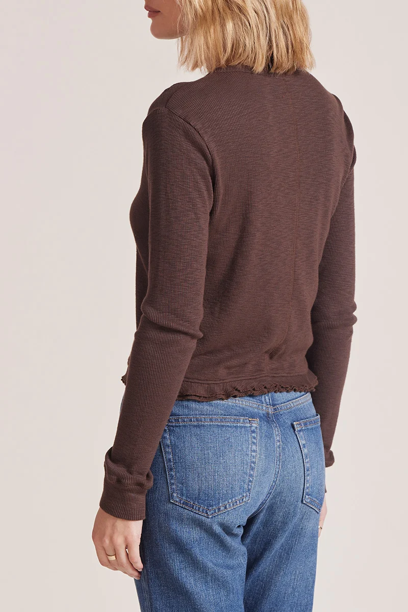 Ruffle Waffle Top | Rich Mocha