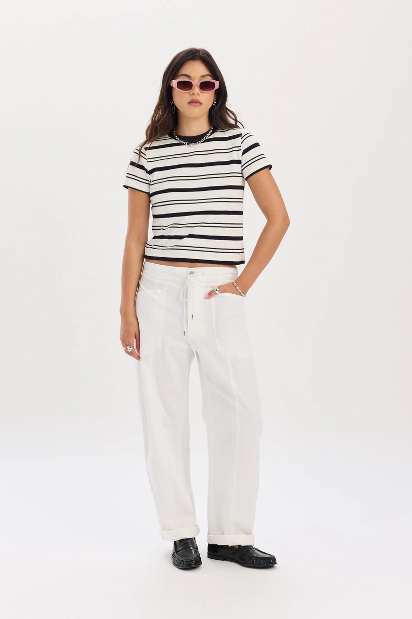 Villa Drawstring Barrel Leg Pant | Lamb