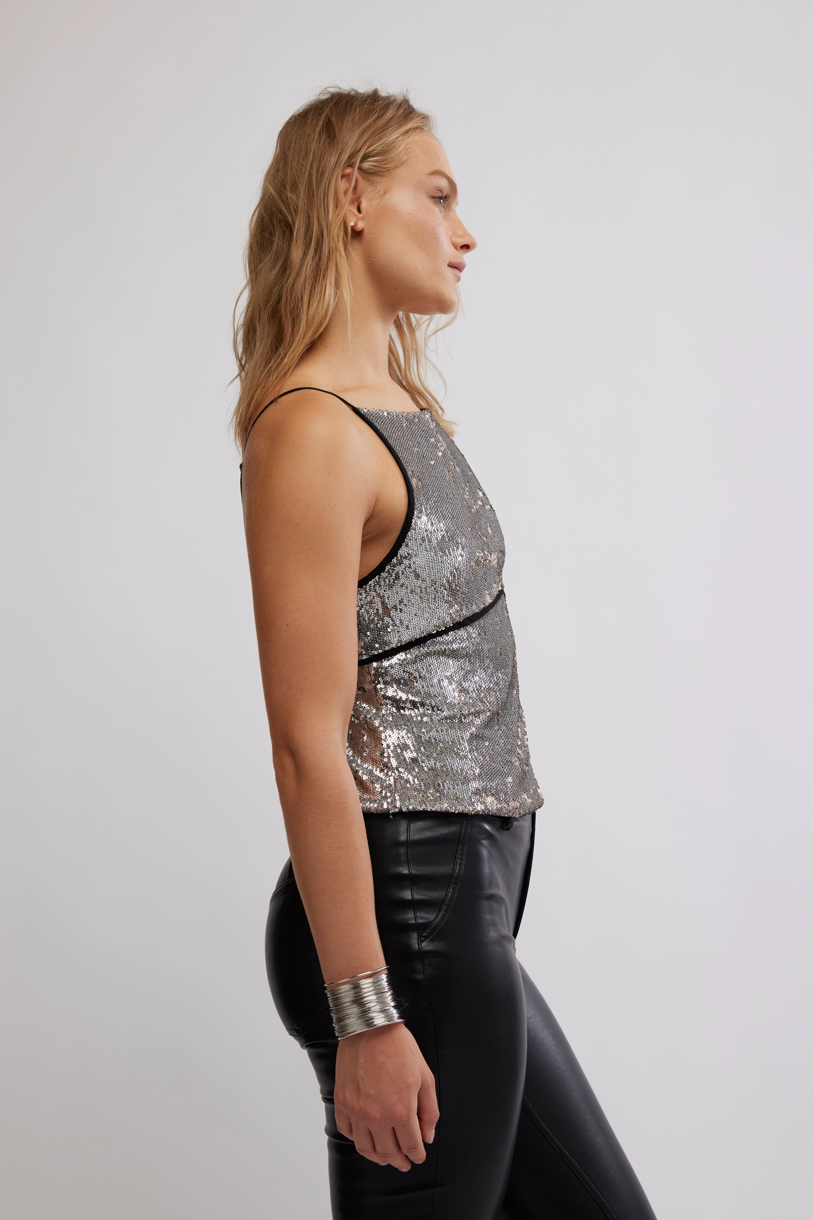 James Sequin Tank Silver Combo