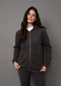 Hesta Cozy Waffle Zip up | Coal