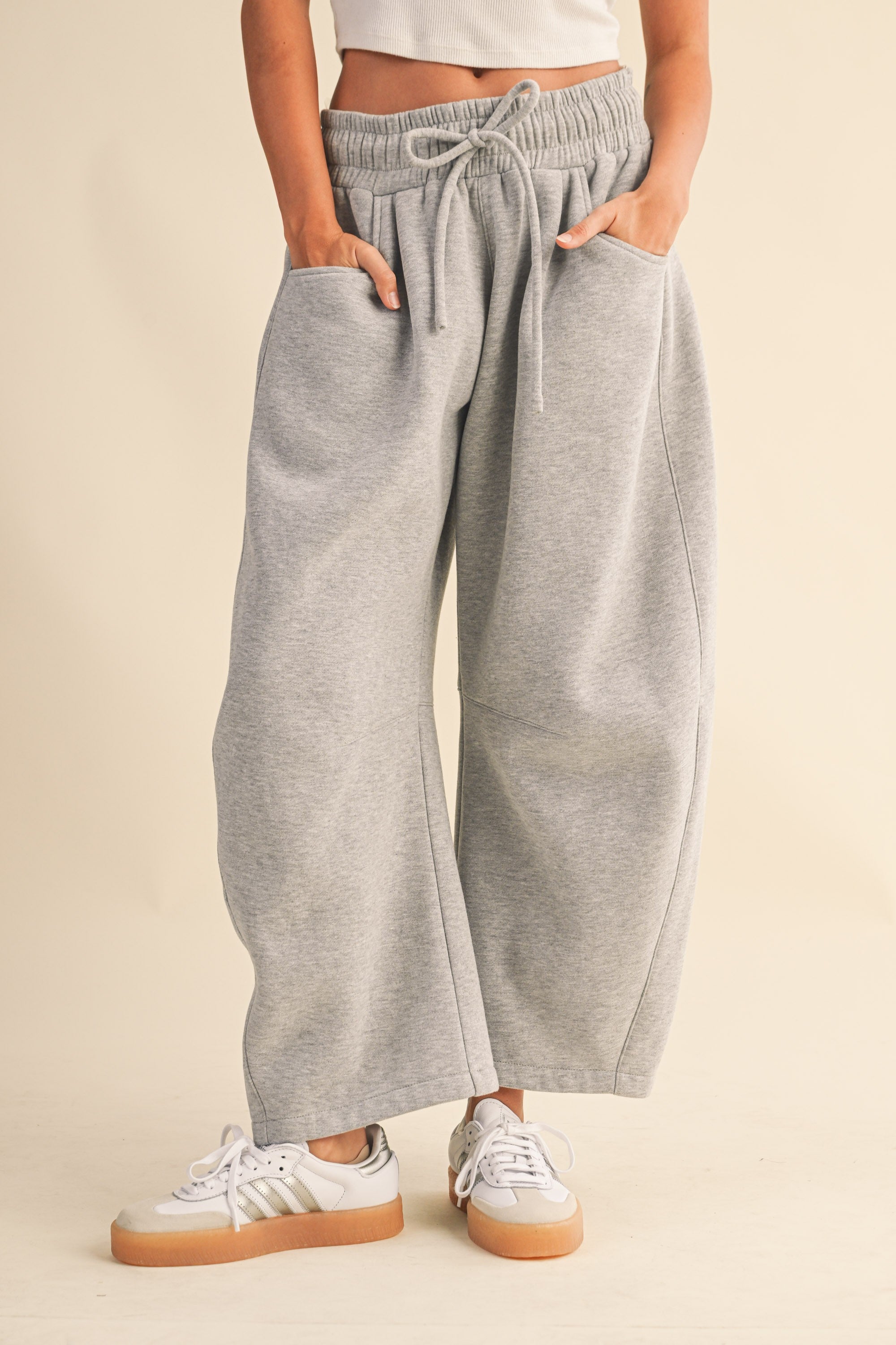 Barrel Sweats in Grey