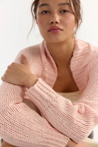 Opal Shrug| Silver Peony