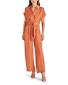 Tori Short Sleeve Jumpsuit in Burnt Orange