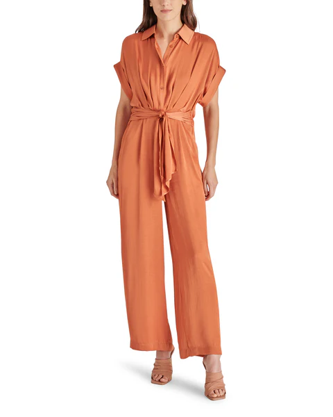 Tori Short Sleeve Jumpsuit in Burnt Orange – Krush Clothing Boutique