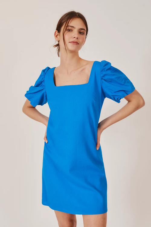 The Fornax Dress In Electric Blue