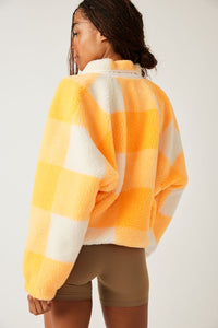 Rocky Ridge Pullover in Electric Orange Gingham