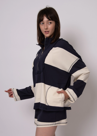 Camille YD Stripe heavy Jersey Long Sleeve | Navy Cream