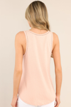 Vegabond Lace Trim Tank In Rose