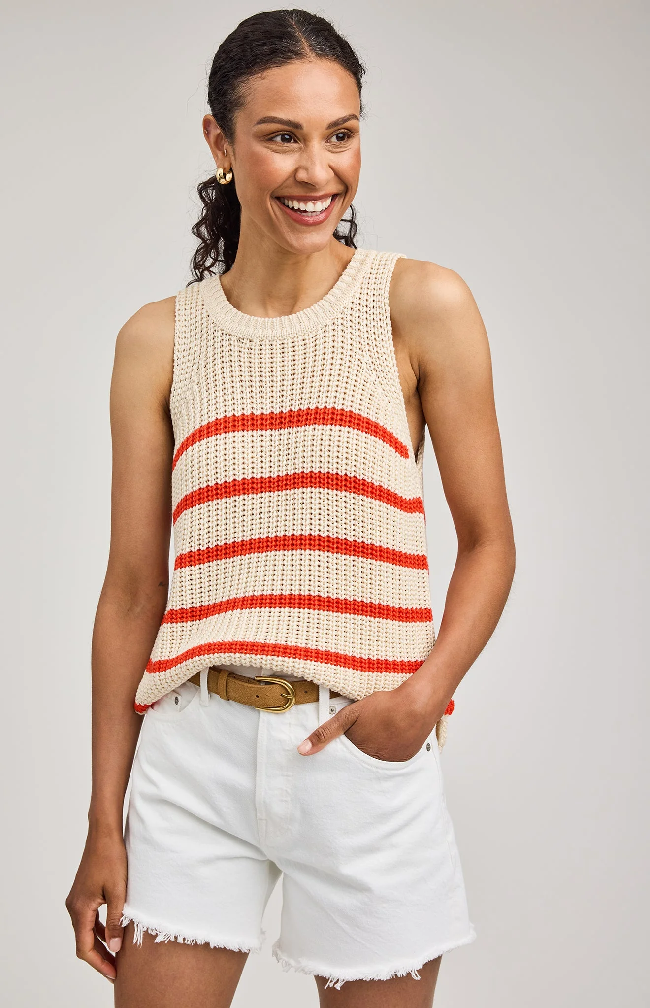 Andrea Knit Tank | Grenadine Stripe