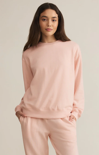 Classic Boyfriend Sweater In Pink Salt