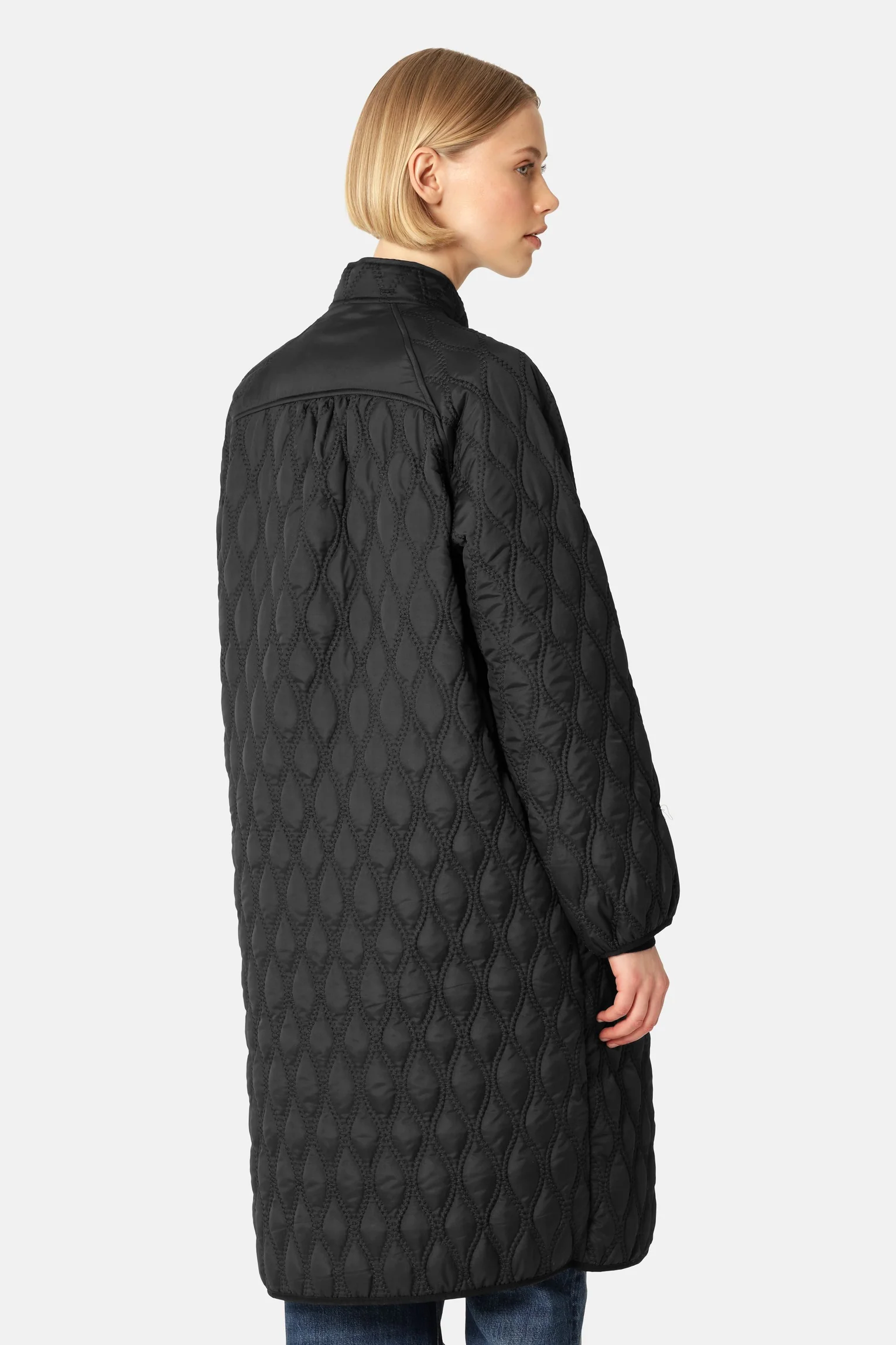 Long Quilt Jacket | Black