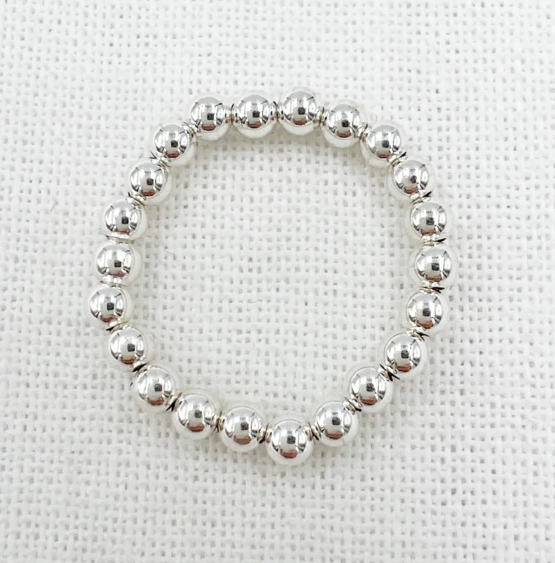 Sterling Silver Bead Stacking Ring | LEAVE ON