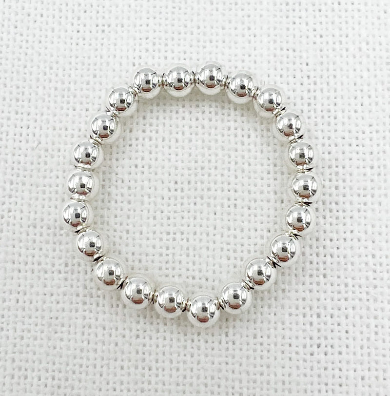 Sterling Silver Bead Stacking Ring | LEAVE ON