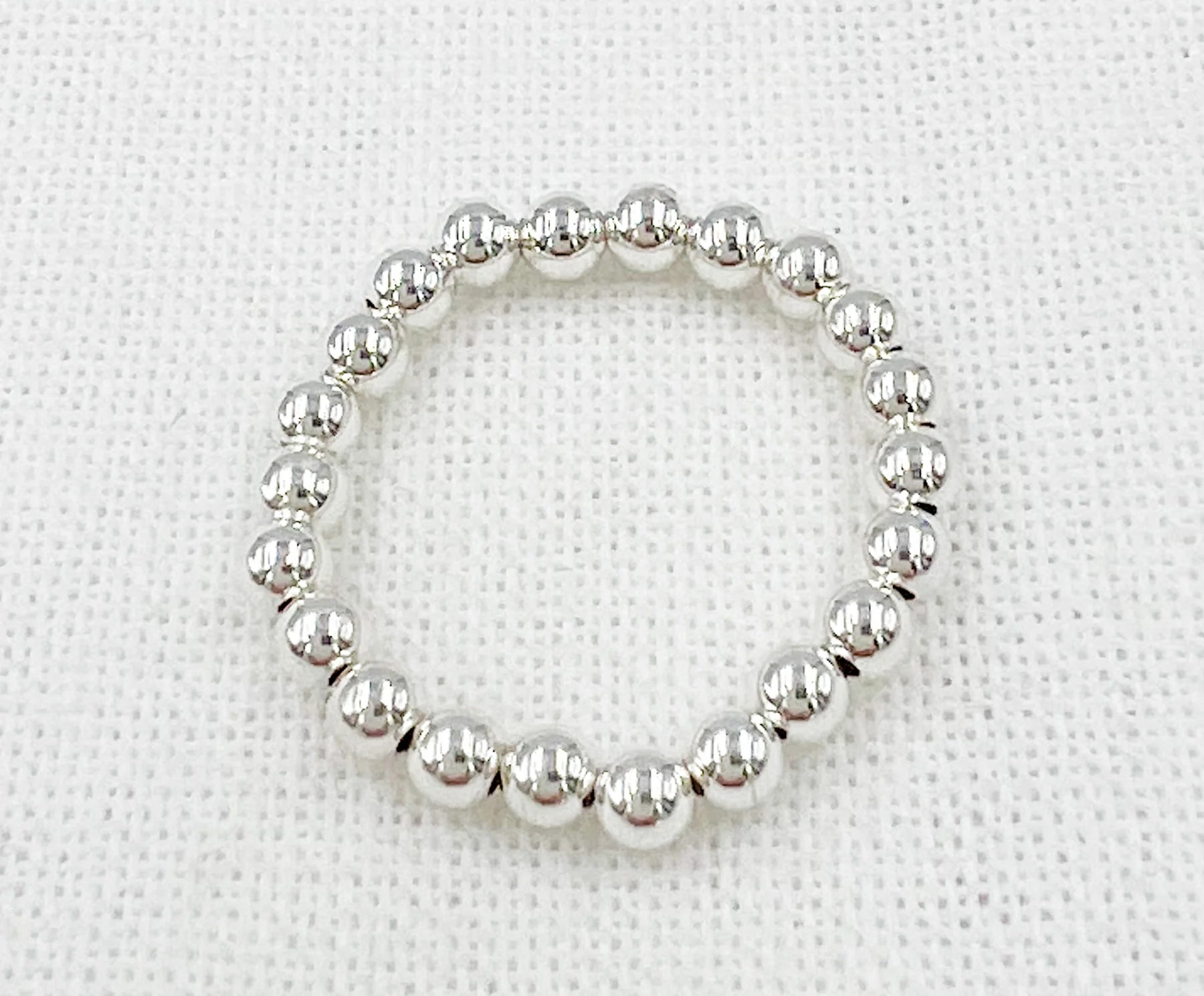 Sterling Silver Bead Stacking Ring | LEAVE ON