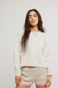 Spring Street Pullover in Optic White