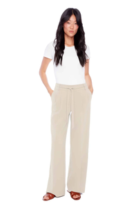 Tate Solid Amalfi Wide Leg Pant | Fawn