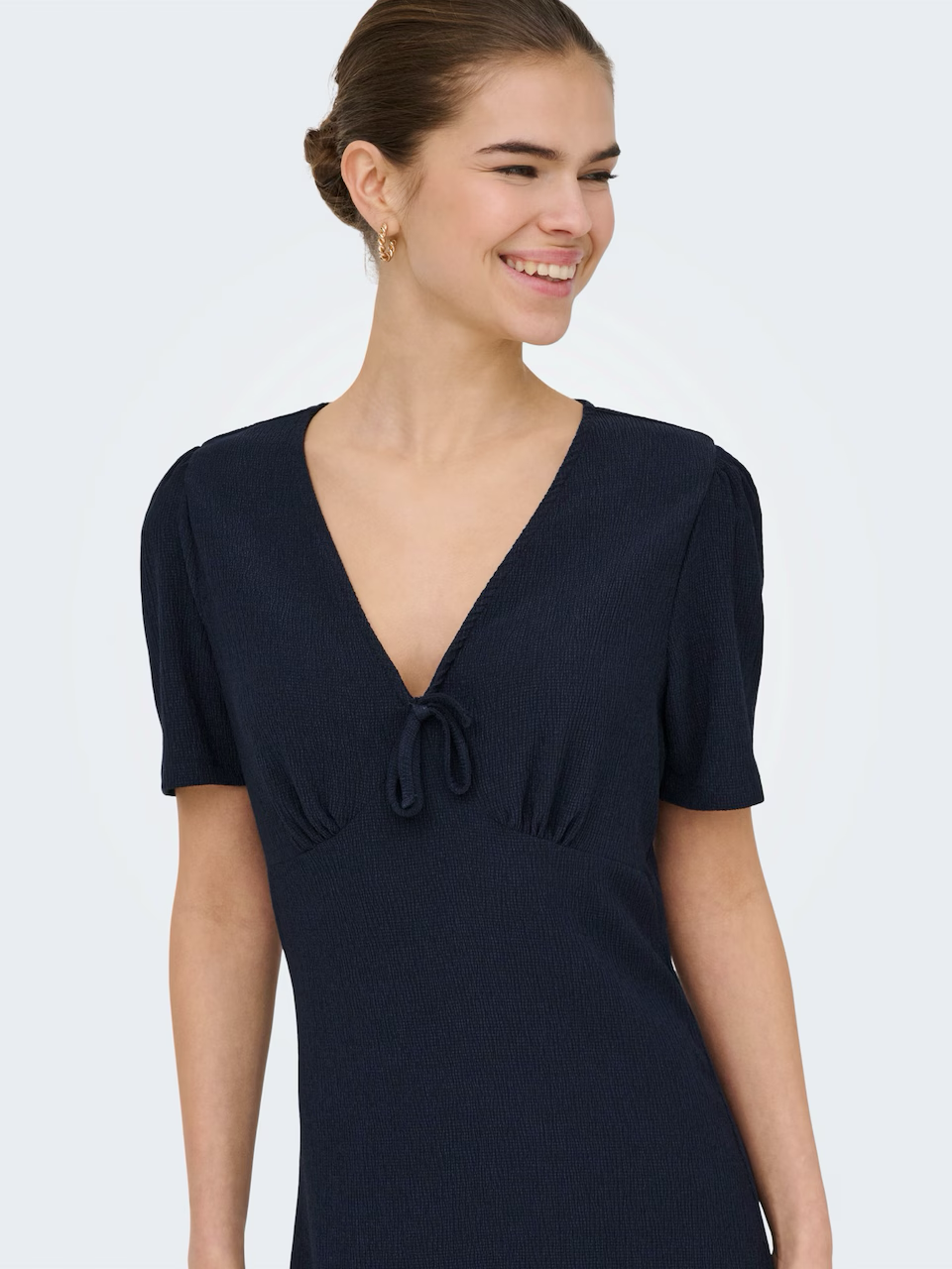 Onlmolly Short Sleeve V-Neck Dress | Navy Blue
