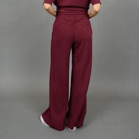 Erika Drawstring Pant in Oxblood | Scuba Collection