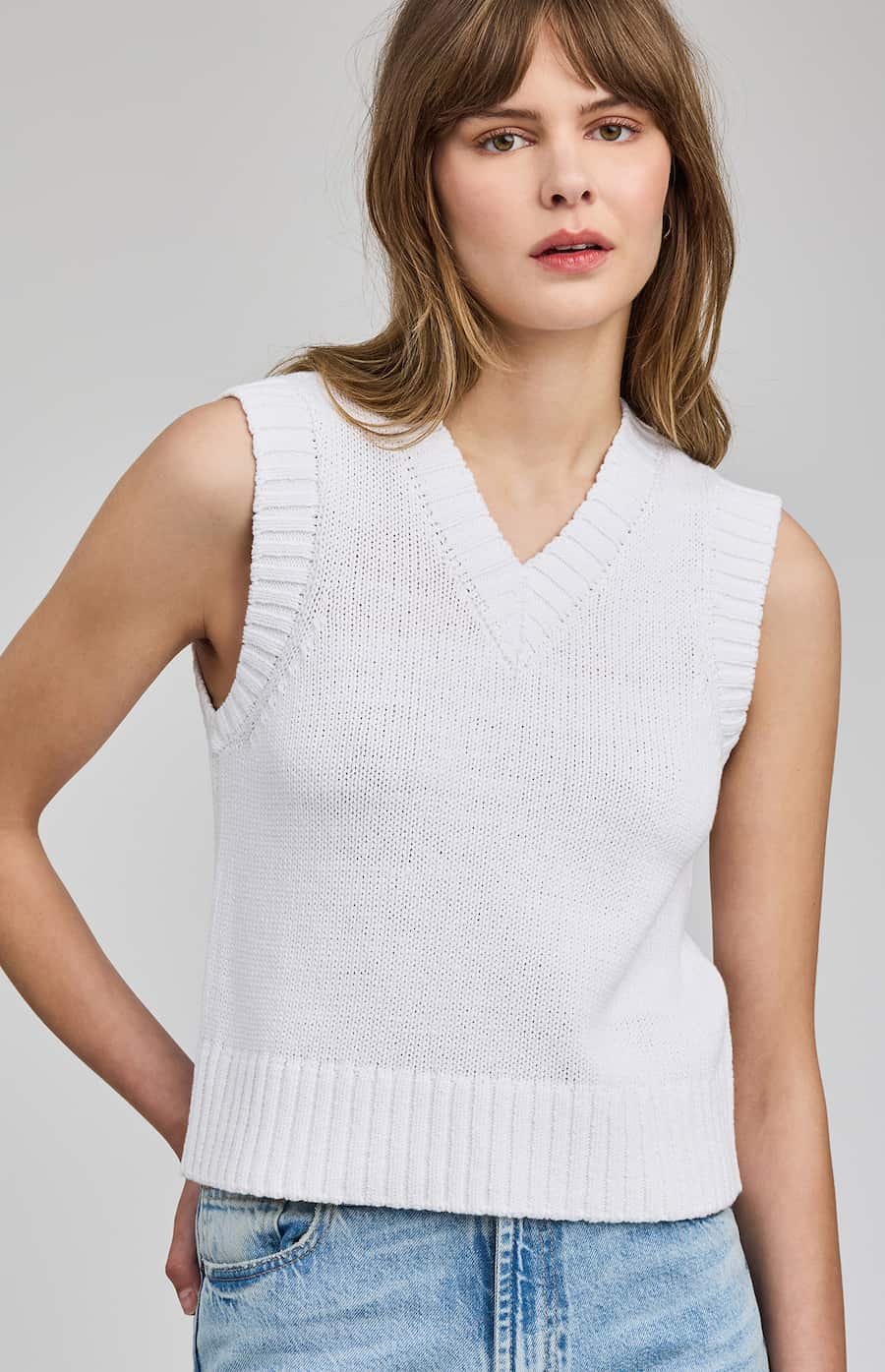 Pippa Sweater Vest | White