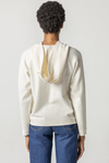 Shawl Collar Hoodie in Ivory