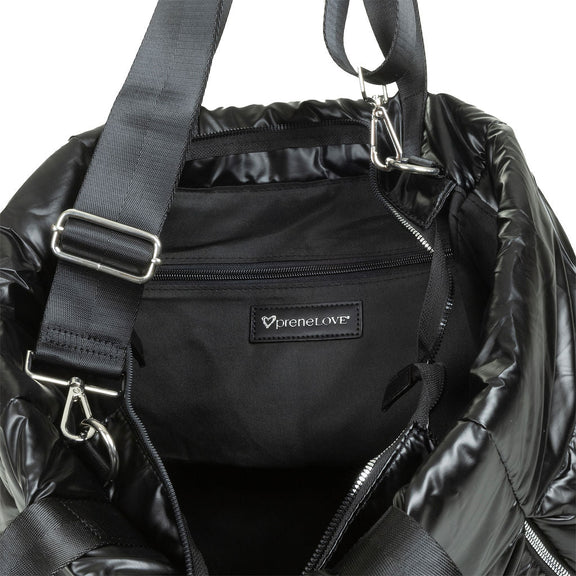 Panorama Puffer Large Tote In Black