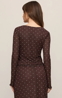 Amara Polka Dot Mesh Top