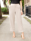 Cuffed Dress Pant in Light Taupe