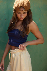 Drawstring Striped Shorts | Butter Yellow