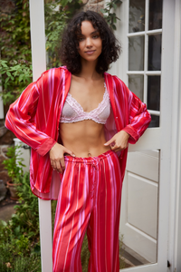 Dreamy Days Solid PJ Set in Berry Combo