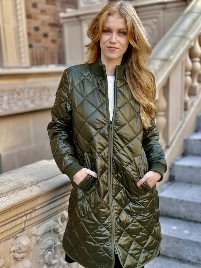 Quilted Pearl02 in Deep Olive – Krush Clothing Boutique