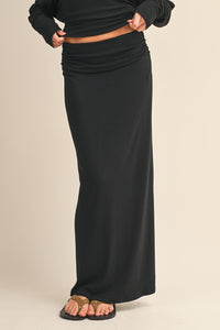 Long Sleeve Knit top and Maxi Skirt Set