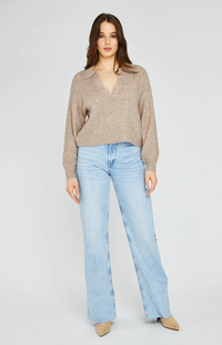 The Napa Pullover in Heather Taupe