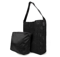 Osler Hobo Woven Tote in Black