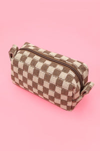 Checker Makeup Bag