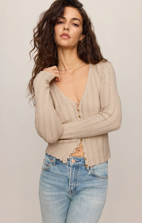 Landa Pointelle Top in Cloud