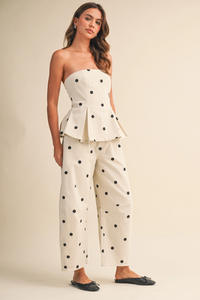 The Polkadot Barrel Pant | Ivory