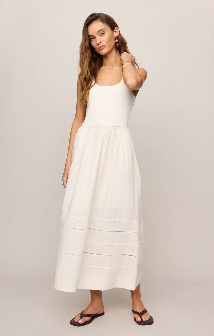 Johanna Midi Dress in Cloud